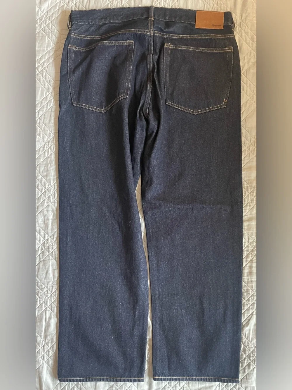 Madewell The 1991 Loose Straight Jean in Rinse Wash-Rigid Size 35 $148 NY888